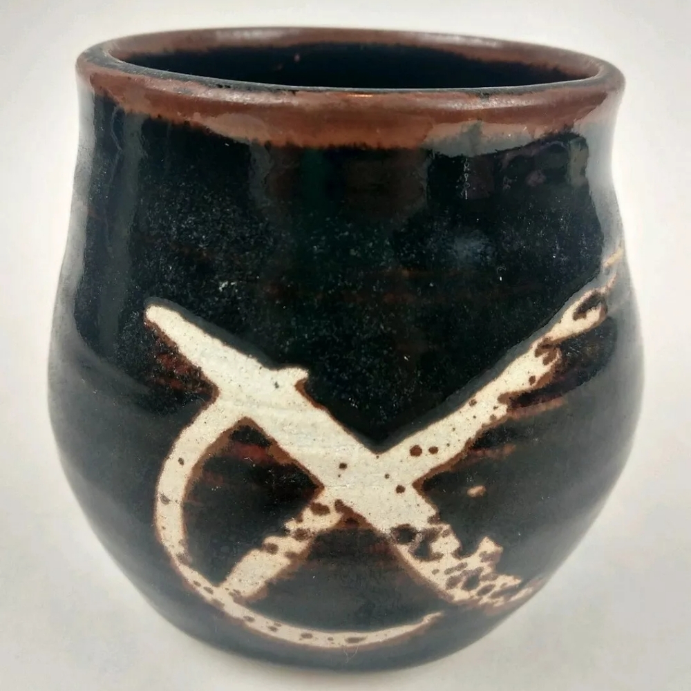Boho mid century modern planter pot handmade glaze